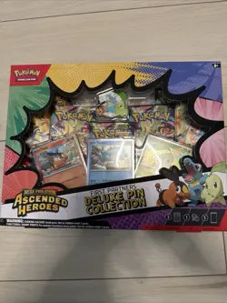 Pokemon TCG Ascended Heroes Deluxe Pin Collection Box Factory Sealed - Image 1