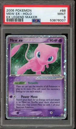 Pokemon Mew ex EX Legend Maker Holo Ultra Rare #88 PSA 9 Mint - Image 1