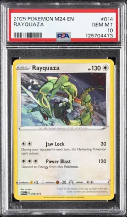 2025 POKEMON M24 EN-MCDONALD'S COLLECTION #014 RAYQUAZA PSA 10 - Image 1