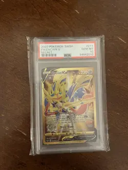 Zacian V Gold Secret Rare Pokemon Sword & Shield Base 211/202 PSA 10 - Image 2