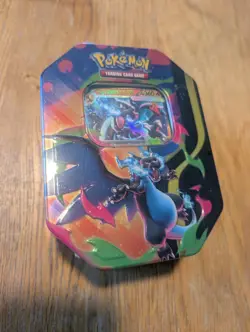 Pokemon TCG Mega Charizard X EX Tin New Sealed - Image 1