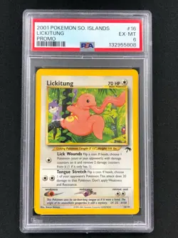 Pokemon 2001 Lickitung 16/18 Islands Promo PSA 6 - Image 1