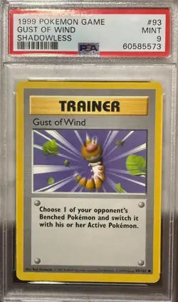 1999 Pokemon Game Gust of Wind Shadowless Mint 9 - Image 1