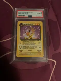 2000 Pokemon Rocket #38 Dark Jolteon PSA 10 GEM MINT - Image 1