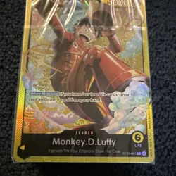 Bandai One Piece CCG Monkey.D.Luffy Leader Foil ST29-001 Egghead Card - Image 1