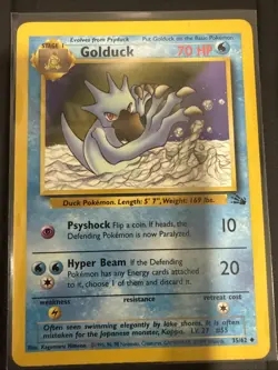 Pokemon TCG Golduck Fossil Card 35/62 Regular Card Lightly Played - Image 1