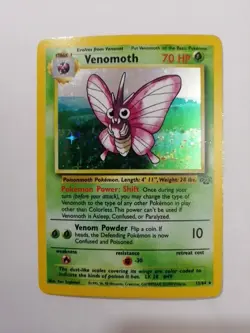 Venomoth - 13/64 - Pokemon Jungle No Symbol Holo Rare Card WOTC LP - Image 1