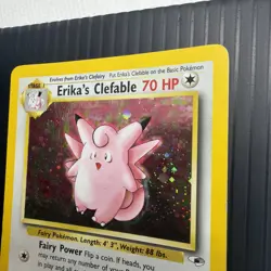 Pokemon TCG Erika's Clefable Gym Heroes Holo Rare Card 3/132 HP Condition - Image 4