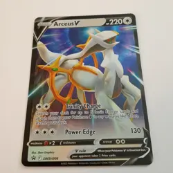 Pokemon TCG Arceus v SWSH306 Black Star Promo Card (NM Condition) - Image 1