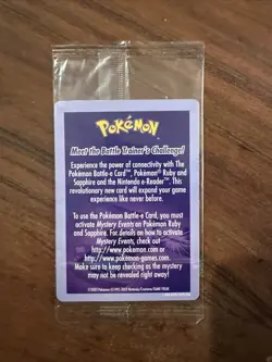 Gentleman Nils Pokemon 2003 Promo NEW SEALED CARD - Image 3