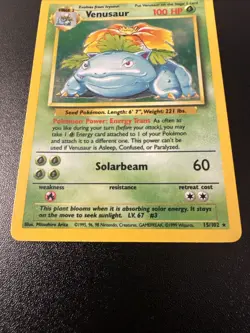 Pokemon TCG Venasaur Holo Rare Card 15/102 Base Set - Image 2