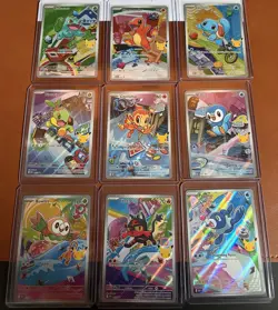 Pokemon First Partner Illustration Collection Series 1 Promo Set (9 Cards) 30th - Image 1