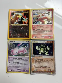 Pokemon TCG Holo Promo Card Lot 4 Cards - Entei Blaziken Mew Golem ex - Image 1