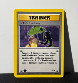 Erika's Kindness 103/132 Gym Heroes 1st Edition Rare Pokemon Card WOTC - Image 1