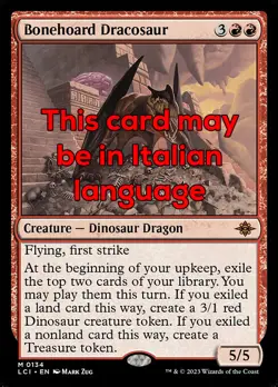 MTG BONEHOARD DRACOSAUR EXC - DRACOSAURO DEL MUCCHIO D’OSSA 134 - LCI - MAGIC - Image 1