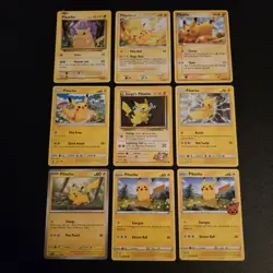 9x Pokemon TCG Pikachu Vintage & Modern Lot - Image 1