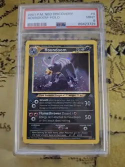 Pokemon Neo Discovery Houndoom Holo Rare 2001 4/75 PSA 9 Mint - Image 1