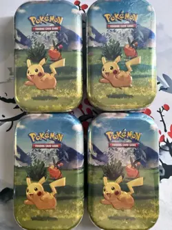 Pokemon Ascended Heroes Mini Tin Pikachu and Tepig (Lot of 4) - Image 1