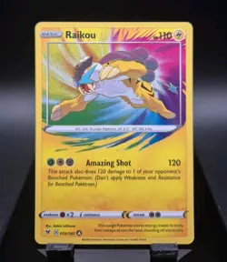 Pokemon Card Raikou Amazing Rare SWSH04: Vivid Voltage 050/185 - Image 4