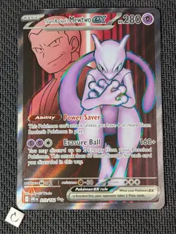 Team Rocket’s Mewtwo EX 213/182 - Destined Rivals Ultra Rare Pokemon TCG NM - Image 1