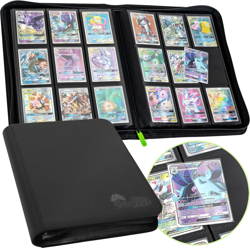 Trading Card Binder, 9 Pocket, Holds 504 Trading Cards, Black - Image 1