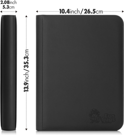 Trading Card Binder, 9 Pocket, Holds 504 Trading Cards, Black - Image 2