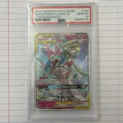 2018 Pokemon Sun & Moon Gardevoir & Sylveon GX Unbroken Bonds PSA 10 #130 - Image 1