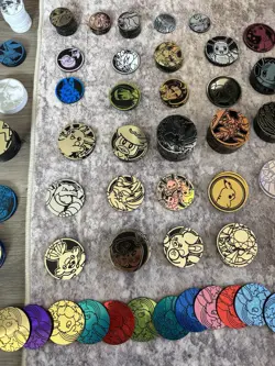 Pokemon TCG Massive Assorted Lot Of Pokemon Coins🔥 Various Sets Totaling 190🤩 - Image 3