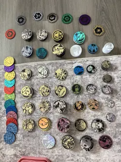 Pokemon TCG Massive Assorted Lot Of Pokemon Coins🔥 Various Sets Totaling 190🤩 - Image 5
