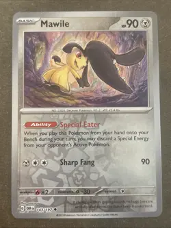 Mawile 143/197 SV03: Obsidian Flames Reverse Holo Pokemon TCG NM - Image 1