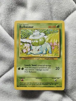 Pokemon TCG Bulbasaur Base Set 44/102 Regular LP. - Image 1