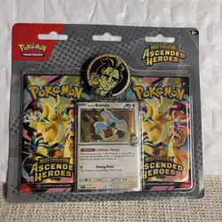 Pokemon TCG Ascended Heroes Larry's Komala Blister 1 Foil, 1 Coin, 2 Booster NEW - Image 1
