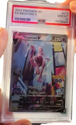 Mewtwo V (Alternate Full Art) 072/078 Pokemon GO Holo - Image 1