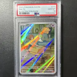 Pokemon Ralts 211/198 SV01 Scarlet & Violet Illustration Rare Holo PSA 10 ENG - Image 1