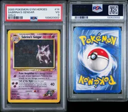 PSA 3 Sabrina's Gengar 14/132 Gym Heroes Holo Pokemon Slab - Image 3