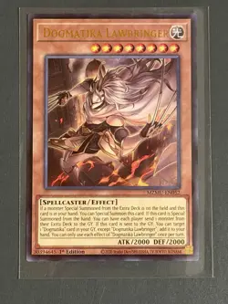 Yugioh Dogmatika Lawbringer MZMU-EN052 Ultra Rare 1st Edition NM - Image 1