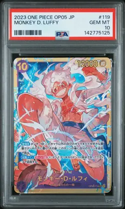 2023 ONE PIECE JAPANESE OP05-AWAKENING OF THE NEW ERA MONKEY D. LUFFY PSA 10 - Image 1