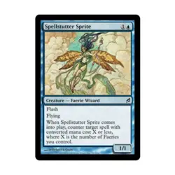 WOTC MtG Lorwyn Spellstutter Sprite (C) EX - Image 1