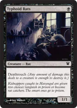 Typhoid Rats -Foil Medium Play MTG Innistrad - Image 1