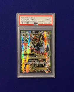 PSA 9 M Houndoom EX #154 XY Breakthrough 2015 Pokemon MINT - Image 1