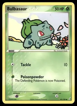 2006 Pokemon Bulbasaur Common Crystal Guardians 45/100 DMG - Image 1