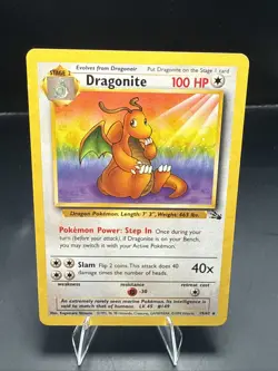 Pokemon TCG Dragonite Fossil 19/62 Regular Unlimited Rare - Image 2
