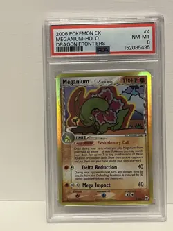Pokemon Meganium 4/101 Dragon Frontiers Graded PSA 8 - Image 1