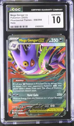 Pokemon 2025 Mega Gengar ex 056/094 Phantasmal Flames Holo - Image 1