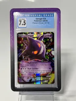 Pokemon Gengar EX 2014 Phantom Forces 34/119 Holo CGC 7.5 + Guard - Blue Label - Image 1