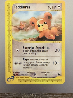 Pokemon Skyridge Teddiursa 109/144 🐻 Vintage WOTC e‑Reader Classic (2003) - Image 1