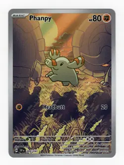 Phanpy 🐘 Surging Sparks 205/191 Illustration Rare Full Art Holo Pokemon NM - Image 1