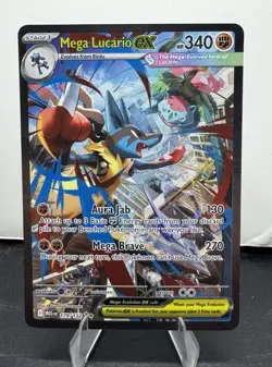 Mega Lucario ex 179/132 Me01: Mega Evolution Holo Pokemon TCG 6+ - Image 1