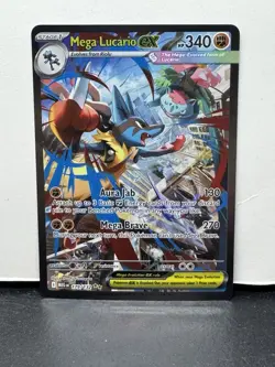 Mega Lucario ex 179/132 Me01: Mega Evolution Holo Pokemon TCG 6+ - Image 2