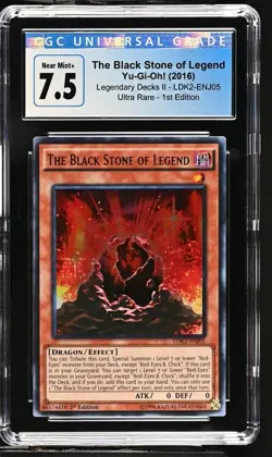 Yu-Gi-Oh! The Black Stone of Legend 2016 LDK2-ENJ05 Ultra Rare 1st Ed CGC 7.5 - Image 2